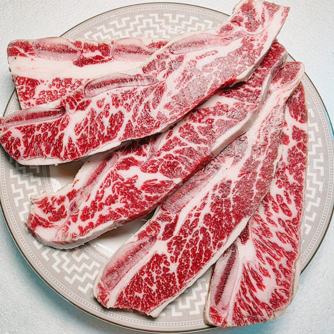 [행복미트] 미국산 초이스등급 LA갈비 1cm 절단 소고기 꽃갈비 찜용 구이용 1kg [당일발송], 1개