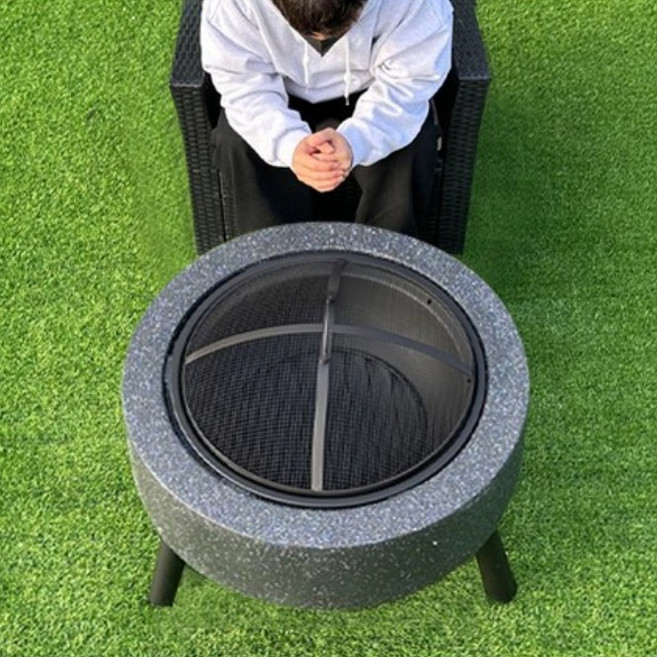 카나모 스파크스크린 스톤화로 대형 화목난로 장작난로 야외 캠핑 불멍 스탠딩 테이블형, 1개