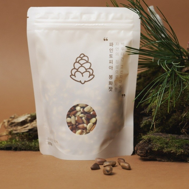 [파인토피아]무농약 국산 25년 햇잣 경북봉화 산지직송 1등급 잣 1봉, 햇황잣, 200g, 1개