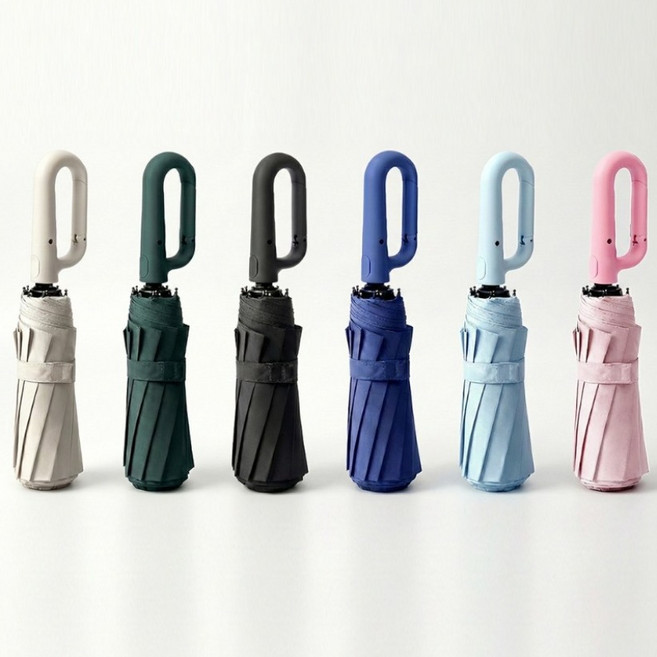 오아룸 시그니처 튼튼 UV 자외선차단 고리형 원터치 3단 자동 우산 양산