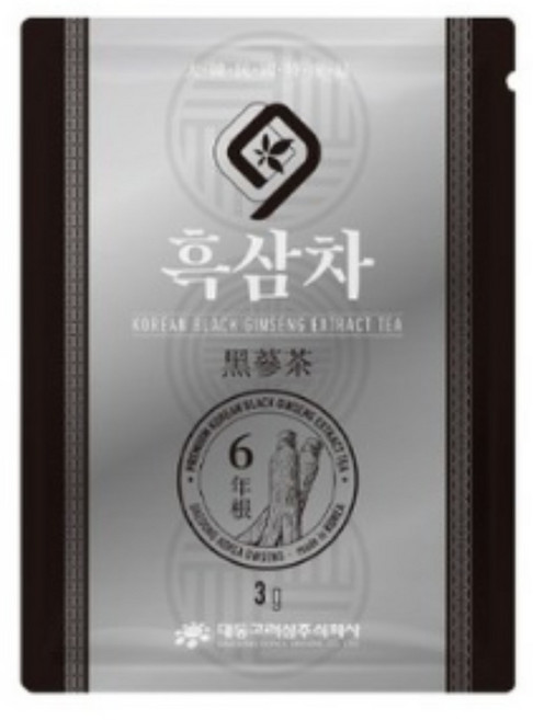 흑삼차 과립 국내산 6년근 100% 건강기능식품 100포 특허 구증구포 물에잘녹는 진세노사이드 맥반석건조 식약처인정 면역력 기억력 항산화 마시는 흑삼 100포