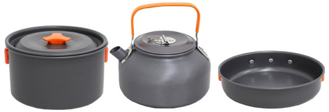 카르닉 코펠 캠핑식기세트 초경량 경질냄비 (보관메쉬망), 경질코펠(3P세트), 1개