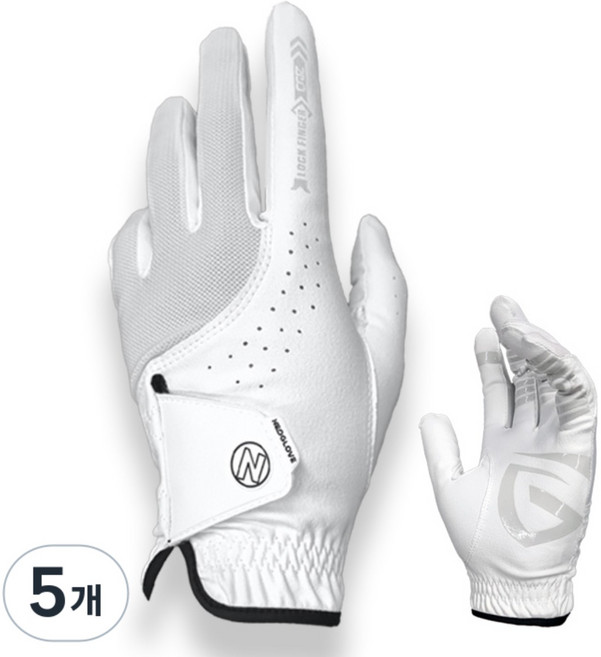 네오글러브 논슬립 하이쿨 골프장갑 남성 여성 골프장갑, 5개, 화이트