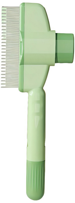 반려동물 원터치 브러쉬 반려동물 스테인리스 털 제거 빗 털갈이용 1개, 녹색