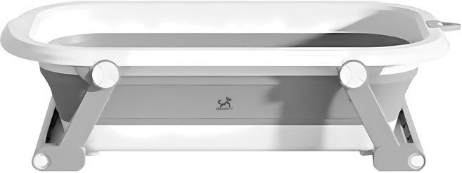 딩동펫 반려동물 포코 논슬립 접이식 욕조, 그레이, 1개