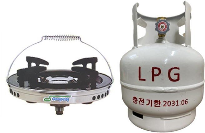 동성 해바라기 스텔라 그리들 가스 버너 윈테크 3kg 10kg lpg 가스통 이소가스, 해바라기버너 + 3kg가스통 세트, 1개, 해바라기버너 + 3kg가스통 세트