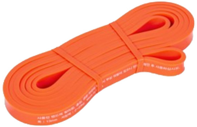 파워밴드 철봉 턱걸이 풀업밴드 근력 운동밴드 세트 2~59kg 강도 1단계 2단계 3단계 4단계 5단계 6단계, 2단계 오렌지, 1개