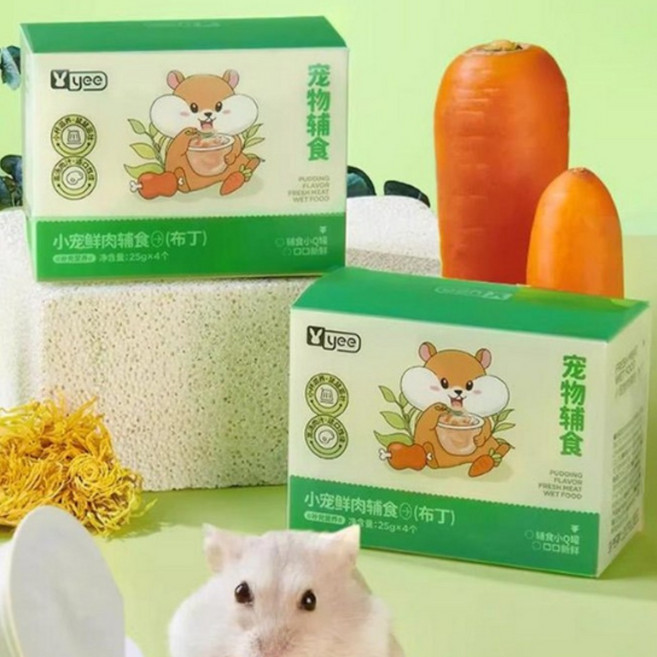 [내일도착] 아기 햄스터 맞춤형 닭가슴살 산양유 유산균 이유식 사료, 1세트