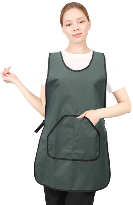 웰컴가운 프리미엄 요양보호사 단체 인쇄 생활방수 원피스 앞치마 WLA34F, WLA34F 그린, 1개