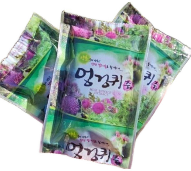 뿌리부터 잎 줄기 꽃까지 모두 들어간 국내산 엉겅퀴즙, 30개, 100ml