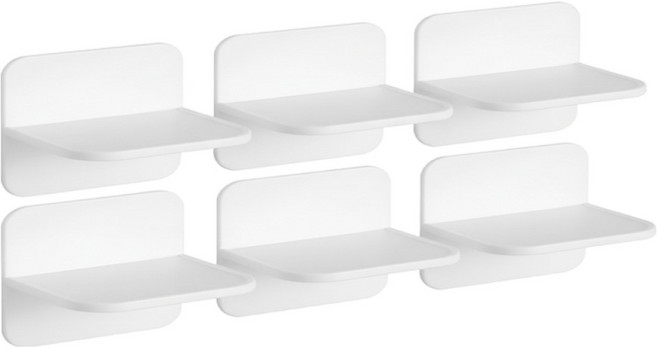 무타공 가구 넘어짐 방지 벽고정 홀더 안전, 화이트, 6개