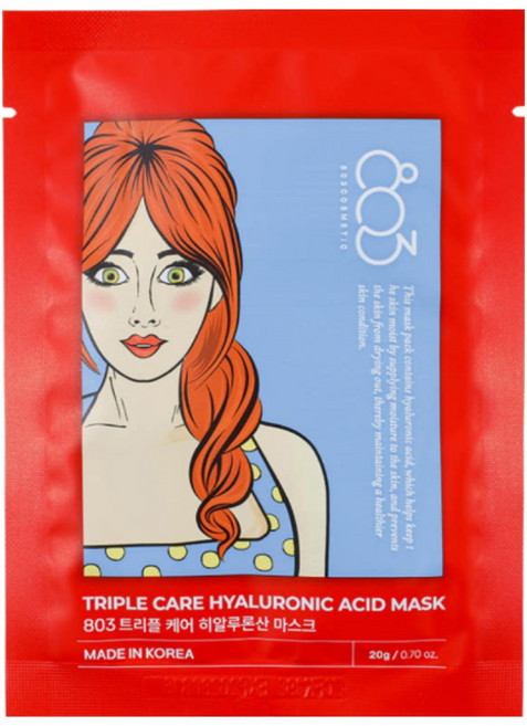 803 트리플 케어 히알루론산 마스크팩, 1개, 10개입