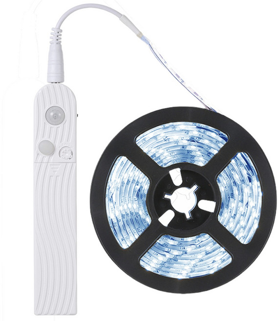 투데이리빙 led 스마트 센서 스트립 줄조명 + 리모컨 간접 조명 usb 스트링 라인 라이트 잘라쓰는 조명등 붙이는 센서등, 1개, R98636W(화이트 5M