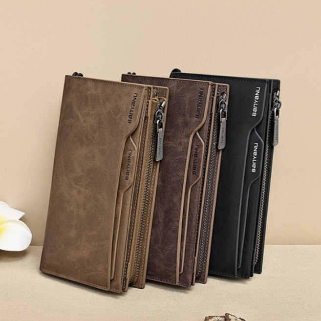 남성 심플 프리미엄 소가죽 장지갑 N2053