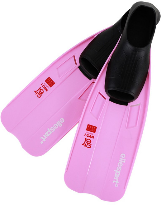 ELLE 엘르스포츠 오리발+매쉬백 롱핀 고급형 수영수업 수영용품 수영핀 컴포트핏 스노클링핀, 엘르스포츠 오리발 PINK/S(215~230)