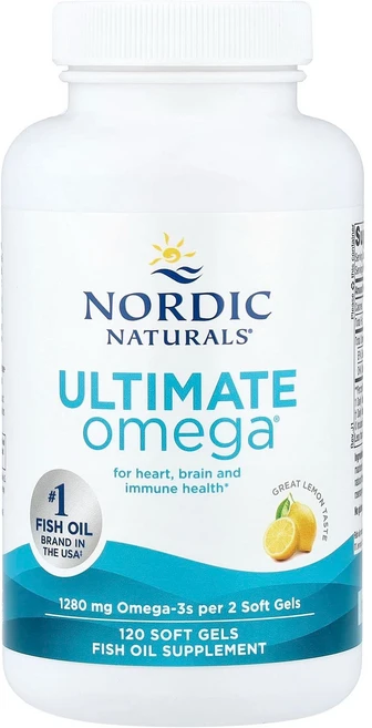 [1+1] 노르딕네추럴스 얼티밋 고흡수 알티지 오메가 1280mg 레몬맛 소프트젤 120정 / 해외직구 미국정품, 2개 - 쿠팡