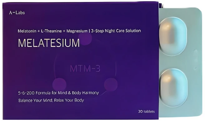 멜라테슘 식물성 멜라토닌 1일 5mg 테아닌 600mg 마그네슘 200mg, 1개, 30정 - 쿠팡