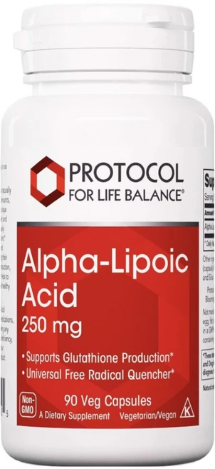 프로토콜포라이프밸런스 알파-리포산 250mg 베지 캡슐 글루텐 프리, 90개입, 1개, 90정 - 쿠팡
