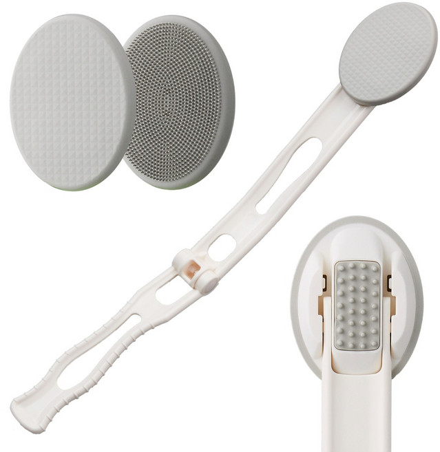 엠디크루 국산 DOWMI 등에 로션 바르기 도구 등 태닝오일 연고 바르는 기구 3 IN 1, 1개, 아이보리