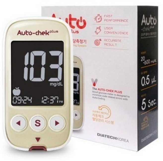 오토첵 혈당 측정기 + 시험지 110매 +채혈침200개 + 알콜솜100매, 1개