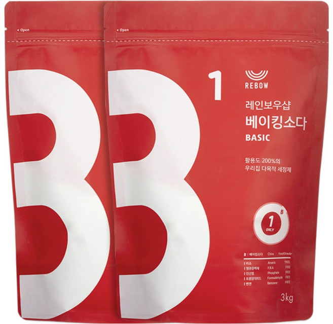 레보 베이킹소다 베이직, 3kg, 3개