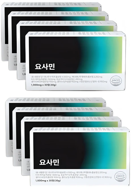 요사민 알칼리 복합 식품 대나무 배출 솔루션 셀로비스, 8박스, 30정 - 쿠팡