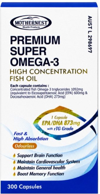 마더네스트 프리미엄 슈퍼 rTG 오메가3 1092mg EPA 600 DHA 273, 1개, 300정