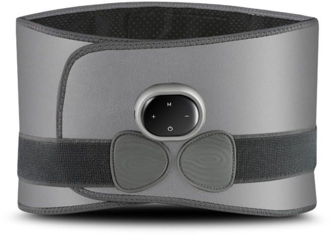 HULULU 무선 온열 진동 허리찜질기 다용도 마사지 벨트, 그레이