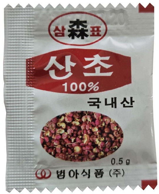 범아식품 산초가루 0.5g x 200개 일회용 산초가루 산초분, 500mg