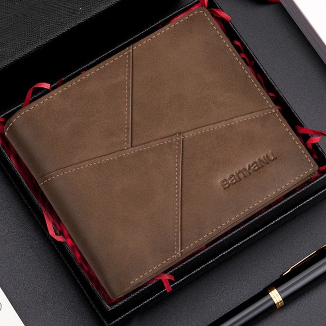 남성 프리미엄 소가죽 심플 슬림 반지갑 N2041