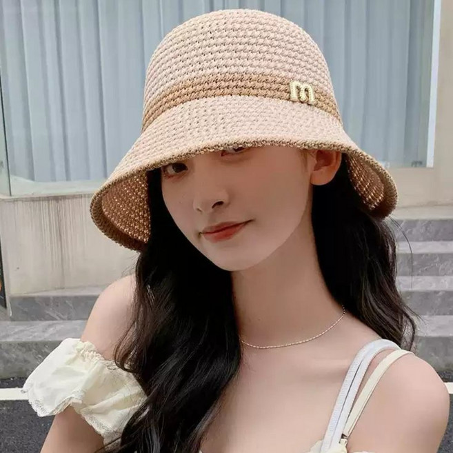 메인스톰 라탄 벙거지 여성 모자 햇빛차단 버킷햇