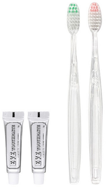 디케이 여행용 호텔용 일회용 프리미엄 JJ 칫솔치약 세트(원터치포장) 1000개입, 1000개