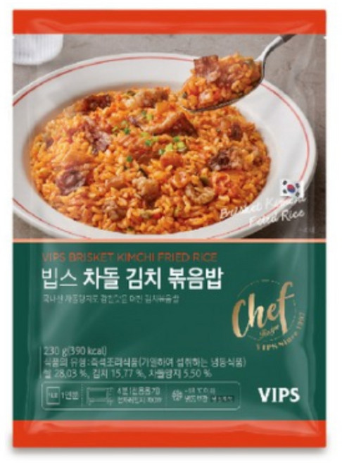 [VIPS] 빕스 차돌 김치 볶음밥, 5개, 230g