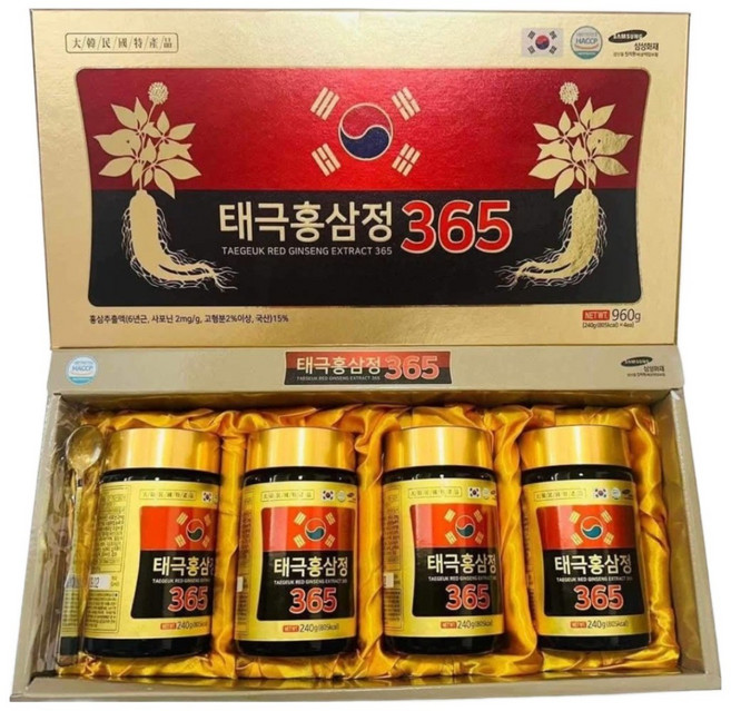한삼수 - 고려6년근홍삼정365 240g x 4병, 960g, 1박스