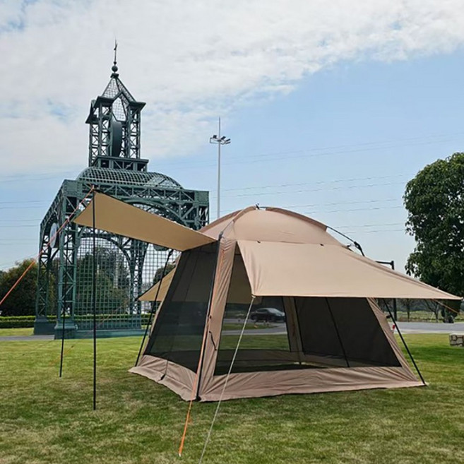 태월 욕각 모기장 그늘막 텐트 쉘터 방수+UV차단 캠핑텐트 8-10인용, 8-10인, 일체형 쉘터(천막+텐트 포함)2.6*2.6*2.2m