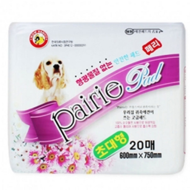 와우한빛 페리 반려견 배변패드 20매입, 4개