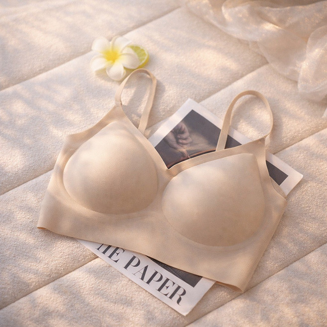 미브레 패드 일체형 편안한 후크없는 와이어리스 골프 심리스브라