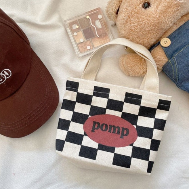 손목가방 미니 지퍼 에코백 토드백 보조가방 가벼운 에코백 손잡이 에코백