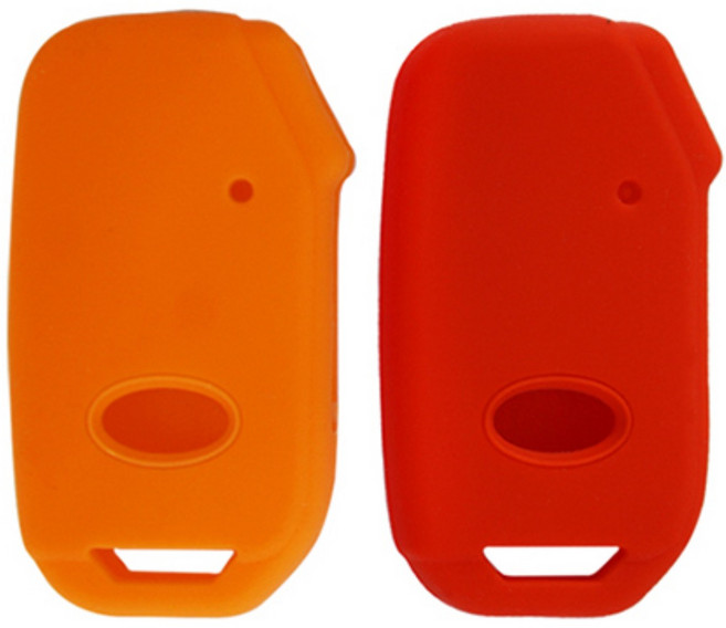 바이어블 1+1 기아 K7프리미어 셀토스 올뉴k3 k5dl3 쏘울부스터 더뉴니로 쏘렌토MQ4 호환 4버튼 실리콘 케이스스마트 키, 오렌지+레드
