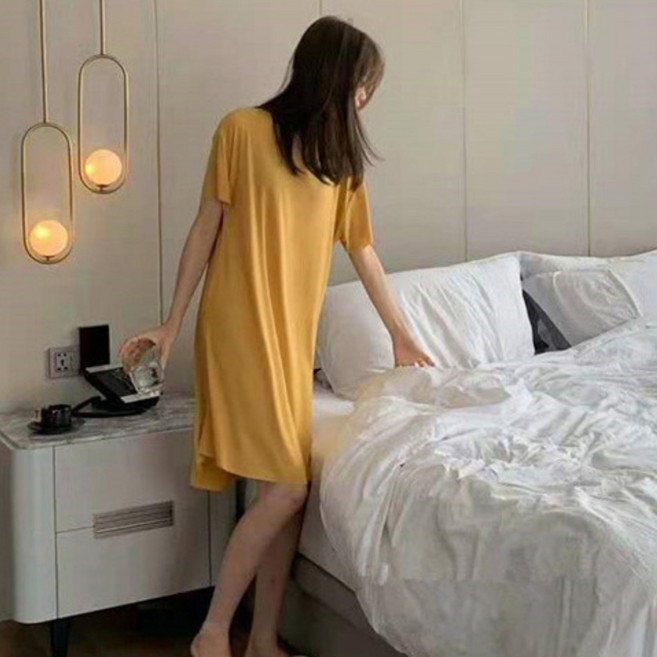 반팔 원피스 드레스 홈웨어 찰랑 쿨원피스 SWQN 223