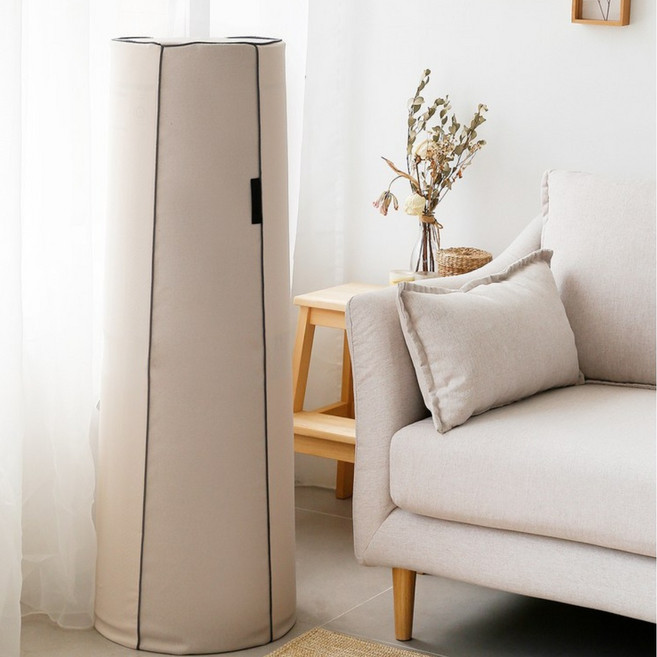 내추럴 인테리어 엘지 퓨리케어 2단 공기청정기 커버 덮개, 베이지