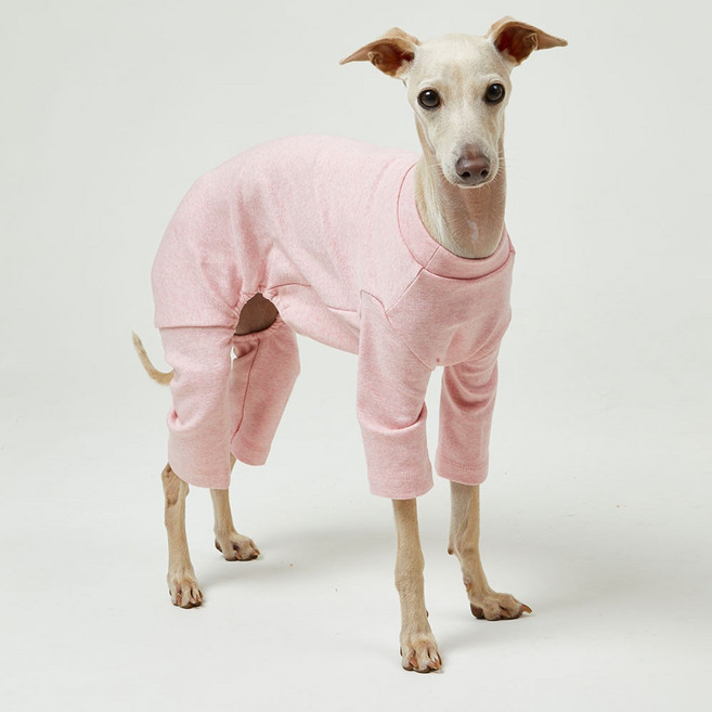 럭키페터 강아지 파스텔 파자마 올인원 아이쥐옷, 핑크, 1개