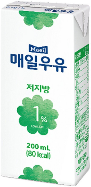매일유업 저지방 1%, 200ml, 12개