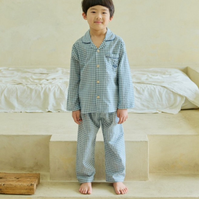 원더풀라이프 국산 남아동 주니어 마지 긴팔 상하 잠옷 세트