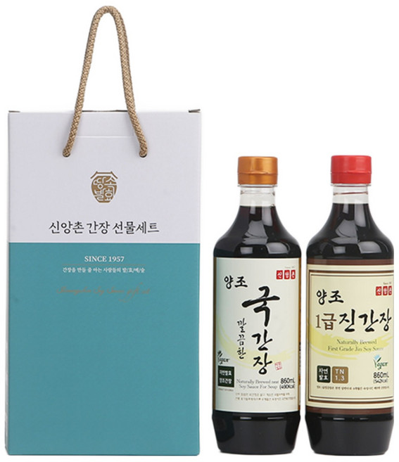 신앙촌 양조간장 선물세트 특선 4-1호 1급진간장 국간장 집뜰이 답례품 본사직영, 1세트, 860ml