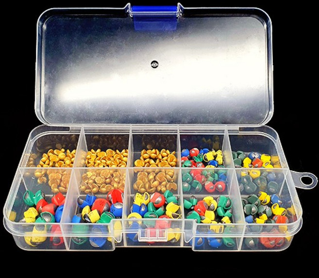 통큰 컬러 고무 좁쌀봉돌 B 세트 조개 봉돌 대용량 벌크, 1개, 1개입