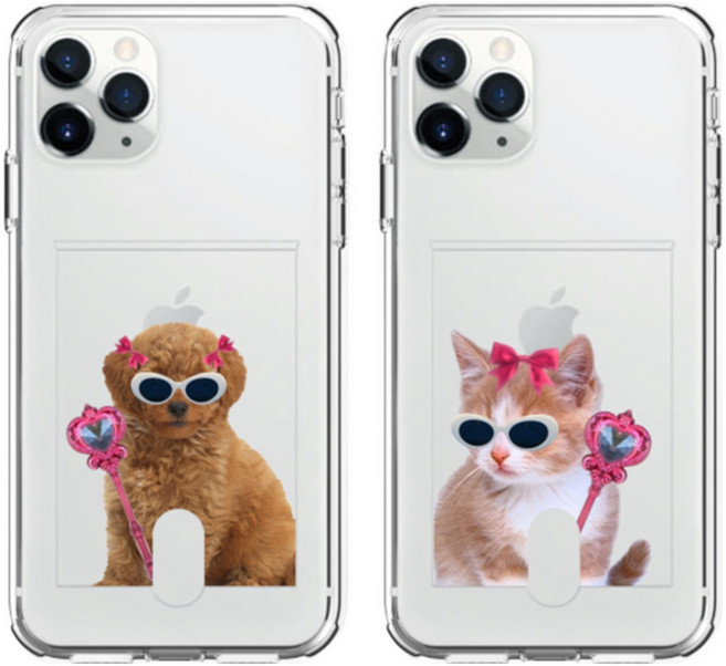 언피넛 [카드수납] 마법소녀 댕냥 투명 카드 수납 젤리케이스