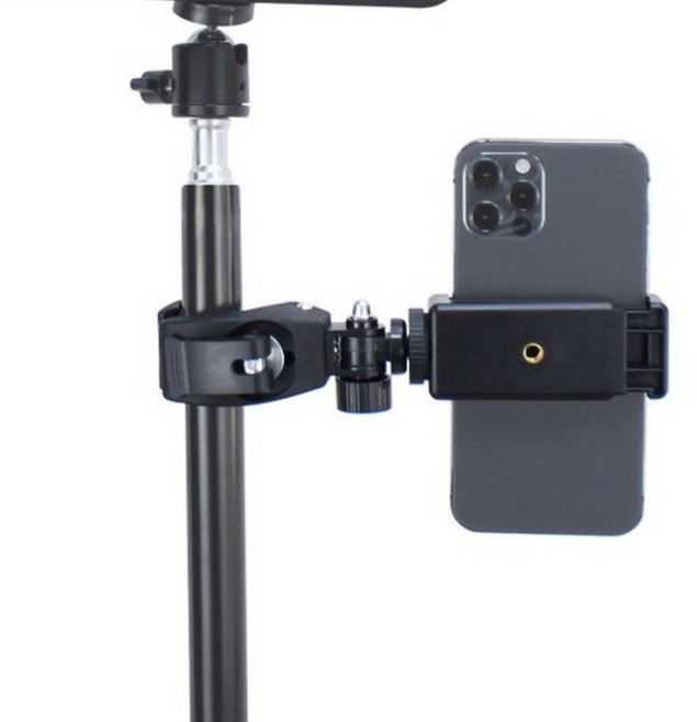 스마트폰 집게 마운트 봉 거치대 클램프 유튜브 셀카, C 클램프 + 본체 + 고정핀
