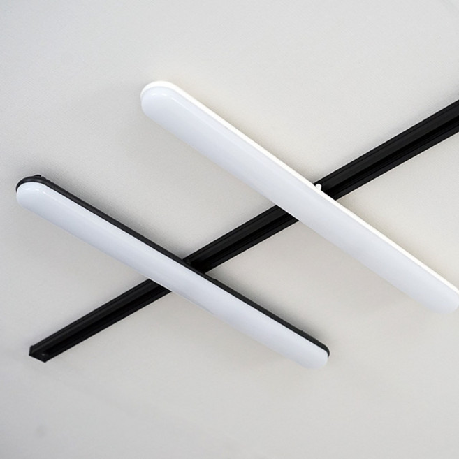 엘포스 LED 라운드 일자등 레일용 25W 레일조명 (레일부속 별도구매), 화이트바디 주광색, 5개