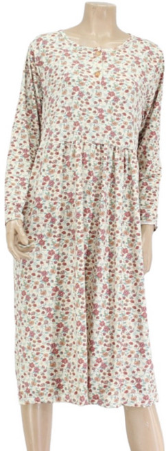 [서울양품점] 여성 투버튼 피치기모 홈웨어 원피스 _ 잠옷 실내복 이지웨어